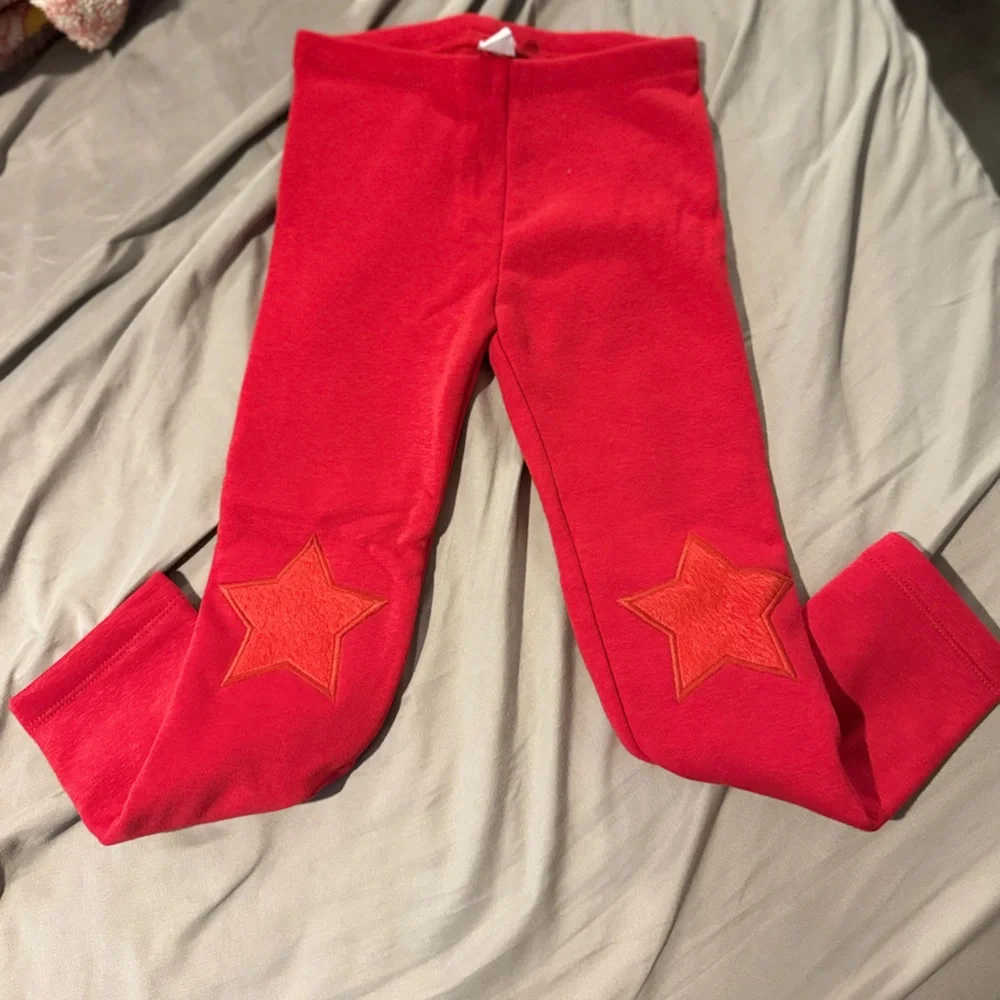 Old Navy Kids Bright Red Star Leggings